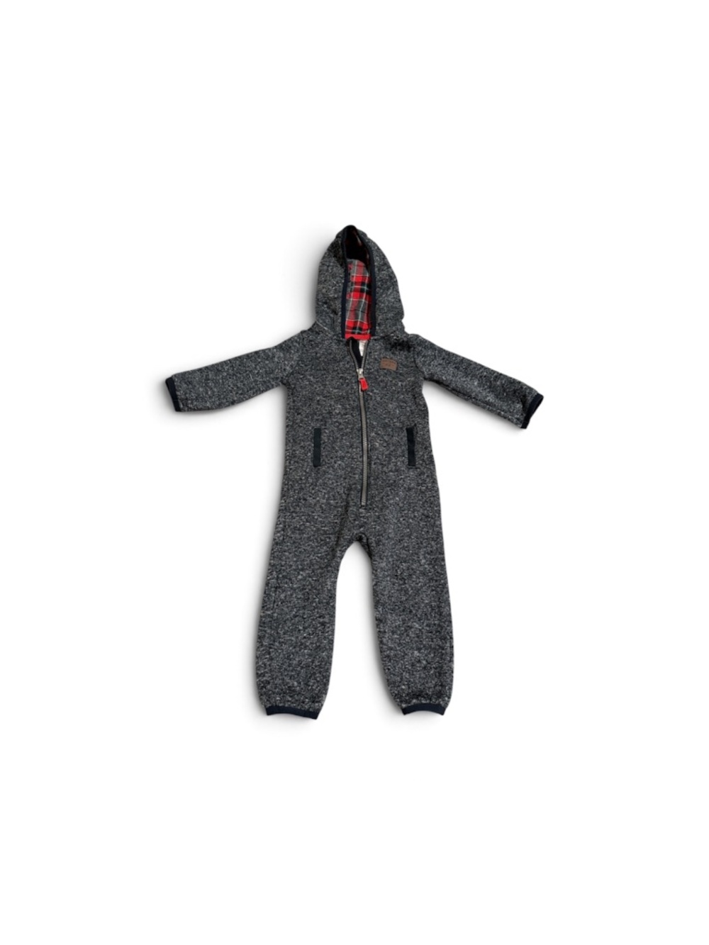 Carter's Baby Hooded Fleece Jumpsuit – Grey | 18 Months